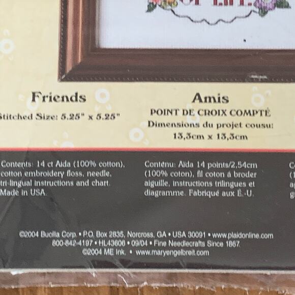 Bucilla Mary Engelbreit and Dimensions Small Cross Stitch Kits Set of 2 NIP - Picture 9 of 13